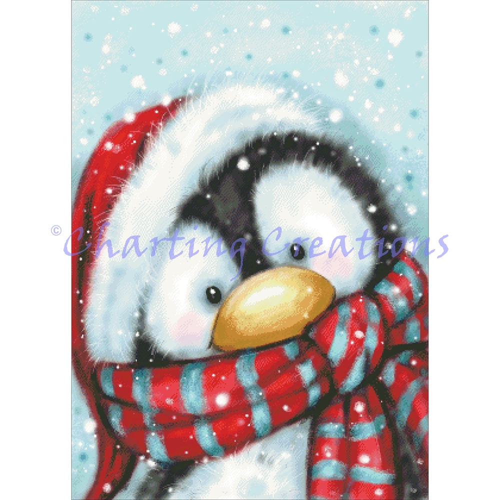 Penguin With Santa’s Hat